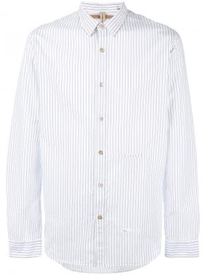 Полосатая рубашка с карманом листочкой Dnl. Цвет: белый