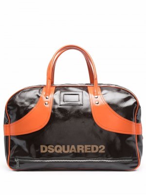 Дорожная сумка на молнии с логотипом Dsquared2. Цвет: коричневый