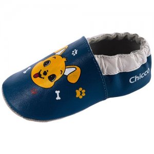 Тапочки кожаные детские CHICCO, код 67205, синий 920, размер 230 Chicco. Цвет: синий