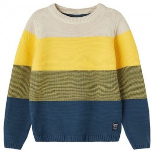 , пуловер для мальчика, Цвет: желтый, размер: 134-140 name it. Цвет: желтый/синий