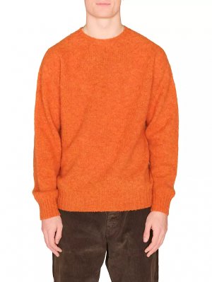 Вязаный свитер с круглым вырезом из замши , цвет orange Ymc