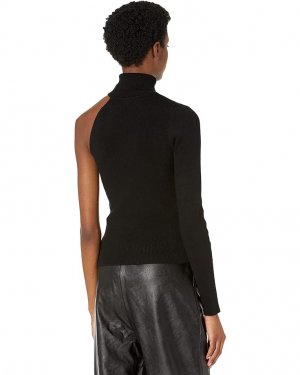 Свитер Asymmetric Sleeve Knit Top, черный Bardot