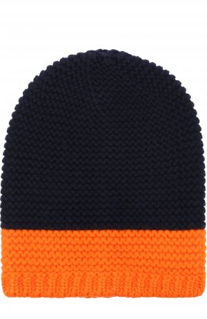 Шерстяная шапка фактурной вязки Sonia Rykiel Enfant. Цвет: синий