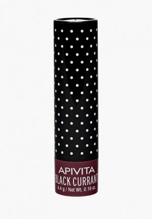 Бальзам для губ Apivita с оттенком Черной смородины  4,4 г. Цвет: фиолетовый