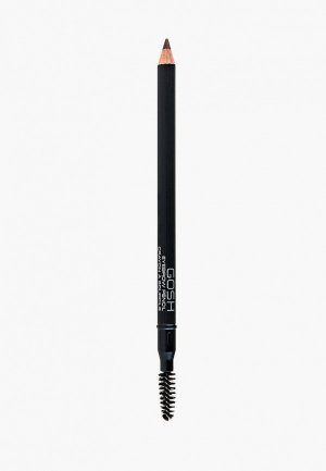 Карандаш для бровей Gosh Eyebrow Pencil, 04 махагон, 1,2 г. Цвет: черный