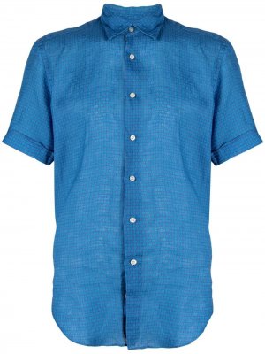 Рубашка с геометричным принтом PENINSULA SWIMWEAR. Цвет: синий