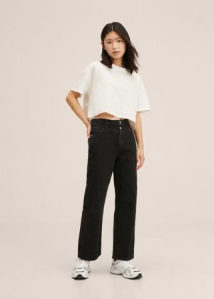 Прямые джинсы с завышенной талией - Juliette Mango. Цвет: черный