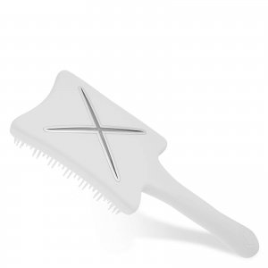 Компактная расческа для сушки и укладки волос феном Paddle X Pops — Platinum White ikoo