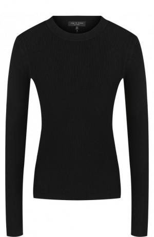 Однотонный пуловер с круглым вырезом Rag&Bone. Цвет: черный