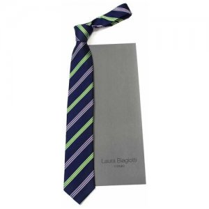 Классический синий галстук в яркие полосы 822483 Laura Biagiotti