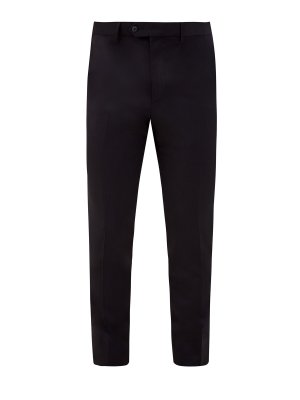 Классические брюки из гладкой атласной шерсти L.B.M. 1911. Цвет: черный