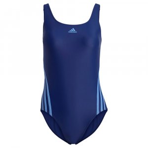 Активный купальник-бралетт 3-Stripes, лазурный/темно-синий Adidas