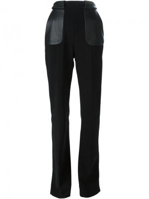 Расклешенные брюки с контрастными карманами David Koma. Цвет: чёрный