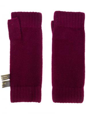 Перчатки-митенки N.Peal. Цвет: розовый и фиолетовый