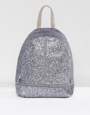 Рюкзак с блестками Yoki Fashion. Цвет: серебряный