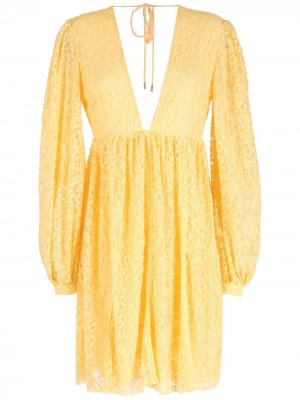 Кружевное платье Nk. Цвет: желтый