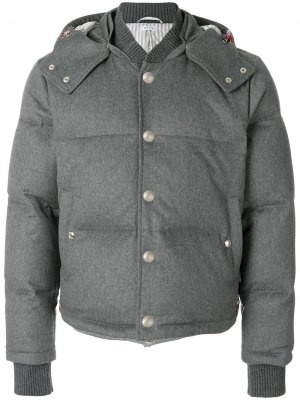 Дутая куртка-бомбер Thom Browne. Цвет: серый