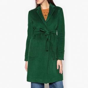 Пальто длинное с поясом CARMEN LA BRAND BOUTIQUE COLLECTION. Цвет: зеленый