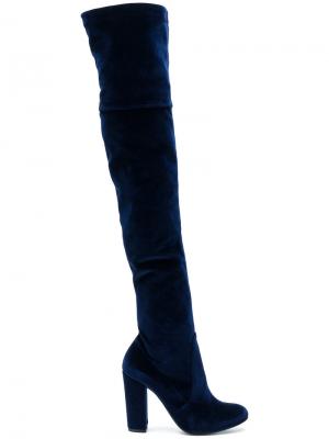 Высокие сапоги Philipp Plein. Цвет: синий