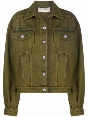 Джинсовая куртка на пуговицах Alberta Ferretti. Цвет: зеленый