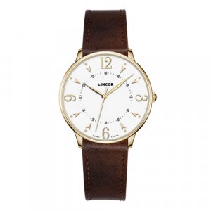 Наручные часы LINCOR 4047L-1, золотой, коричневый. Цвет: золотистый/коричневый
