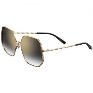 Солнцезащитные очки ES 064/S J5G CV 60, серый, золотой Elie Saab. Цвет: золотистый