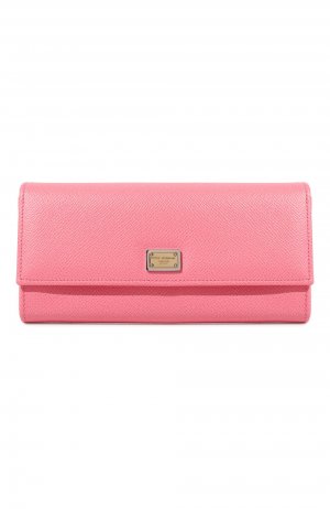 Кожаный кошелек Dolce & Gabbana. Цвет: розовый