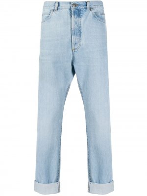 Прямые джинсы Balmain. Цвет: синий