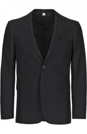 Шерстяной костюм с пиджаком на двух пуговицах Burberry. Цвет: черный