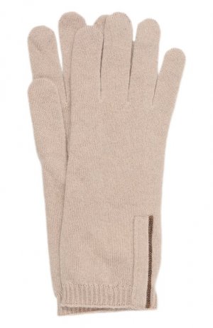 Кашемировые перчатки Brunello Cucinelli. Цвет: розовый
