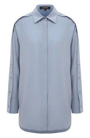 Шелковая рубашка Barbara Bui. Цвет: голубой