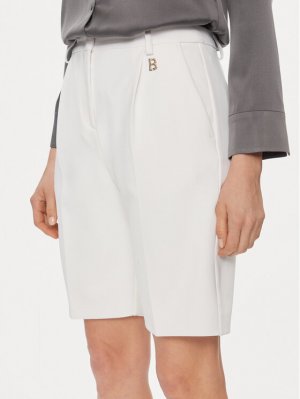 Тканевые шорты стандартного кроя Blugirl Blumarine, белый BLUMARINE