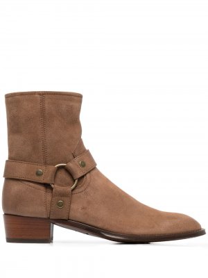 Ковбойские ботинки Saint Laurent. Цвет: коричневый