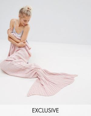 Одеяло в виде русалки Club L. Цвет: розовый
