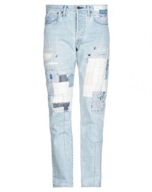 Джинсовые брюки KURO. Цвет: синий