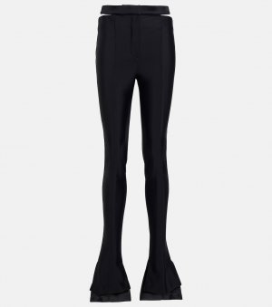 Расклешенные брюки с высокой посадкой MUGLER, черный Mugler