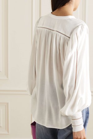 L'AGENCE блузка Kiera из ткани, белый L'AGENCE