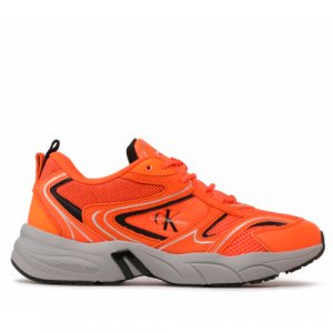 Кроссовки , полнота 10, размер 8US, серый, оранжевый Calvin Klein Jeans. Цвет: оранжевый/серый