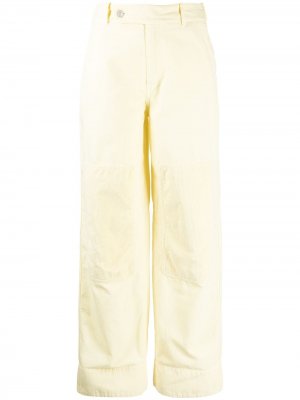 Cotton straight-leg trousers Kenzo. Цвет: желтый