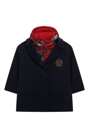 Комплект из пальто и жилета Dolce & Gabbana. Цвет: синий