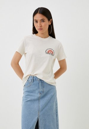 Футболка Mavi SHORT SLEEVE TOP. Цвет: бежевый