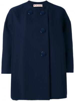 Пиджак с рукавами три четверти Marni. Цвет: синий