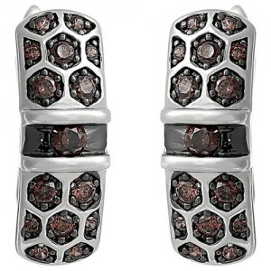 Серебряные серьги с фианитом CZ-E01698-X-WB-DB-X-DB Fresh