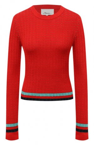 Облегающий пуловер с контрастной отделкой 3.1 Phillip Lim. Цвет: красный