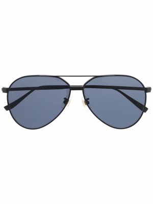 Солнцезащитные очки-авиаторы Dunhill. Цвет: черный
