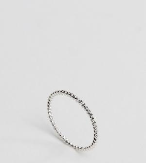 Серебряное кольцо с перекрученным дизайном DesignB London. Цвет: серебряный