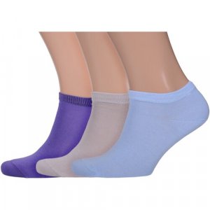 Носки , 3 пары, размер 29, голубой, фиолетовый, серый LorenzLine. Цвет: голубой/фиолетовый/серый