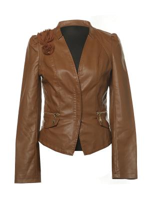 Куртка Leveya. Цвет: коричневый
