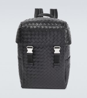 Кожаный рюкзак intrecciato, черный Bottega Veneta