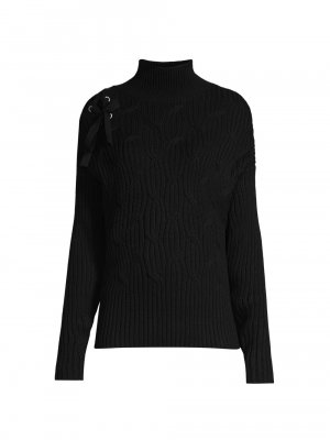Вязаный свитер со шнуровкой , черный 525 America